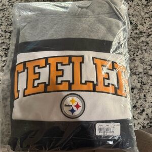 Steelers Gray and Black Hoodie